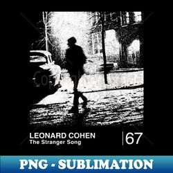 leonard cohen  minimalist graphic design fan artwork - premium png sublimation file - perfect for sublimation mastery