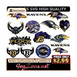 instant download, baltimore ravens bundle svg logo with n-f-l logo svg