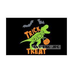 trick rawr treat svg, happy halloween, t-rex, funny, trick or treat, dinosaur, cut file, sublimation instant download svg png jpg