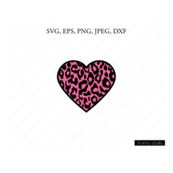 halloween leopard print svg, heart svg, heart leopard print svg, animal print svg svg, valentine svg, cricut, silhouette