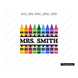 crayon svg, crayons svg, crayons monogram svg, school svg, teacher svg,  crayons clipart, svg files, cricut, silhouette