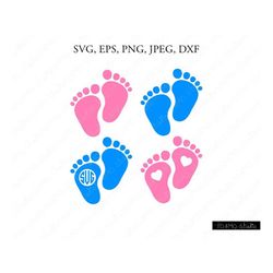 baby feet svg, little baby feet svg, baby feet, baby girl svg, baby boy svg, baby feet clipart, cricut, silhouette cut f