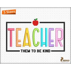 teacher embroidery designs, apple embroidery, back to school, teacher gift, teacher machine embroidery files, school emb