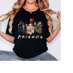 horror friends tee, horror movies lover shirt, halloween horror shirt, halloween party shirt, funny halloween gift, hall