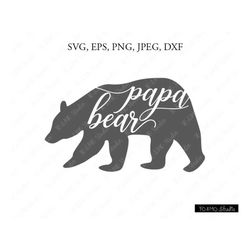 papa bear svg, bear svg, mama bear svg, mother's day svg, bear clip art, papa bear clipart, mama bear, cricut, silhouett