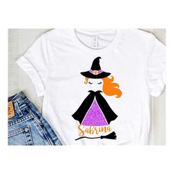 halloween witch monogram svg, cute witch svg, halloween svg, monogram svg, monogram clipart, witch hat svg, cricut, silh