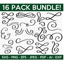 20 Swirl Svg Bundle, Swashes Svg, Swoosh Svg, Flourish svg, - Inspire Uplift