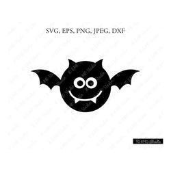 bat halloween svg, bat svg, halloween svg, cute bat clipart, cricut, silhouette cut files