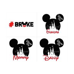 family trip svg, family vacation svg, mama mouse and dad mouse, castle svg, magic trip svg for cricut and silhouette, best birthday svg