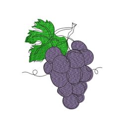 grape vine machine embroidery design