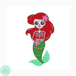 ariel skull svg, trending svg, ariel svg, ariel princess svg, mermaid svg, disney svg, disneyland svg, skull svg, ariel