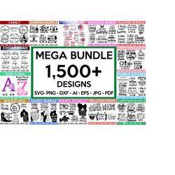 mega svg bundle, 1500 designs, heather roberts art bundle, huge svg bundle, cut files cricut, silhouette