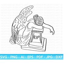 crying angel svg, angel svg, in loving memory svg, memorial svg, angel wings svg, little angel svg, mom life svg, cut fi