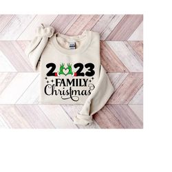 family christmas 2023 shirts, funny family matching gift, sibling xmas party t-shirt, santa celebration shirt, family al