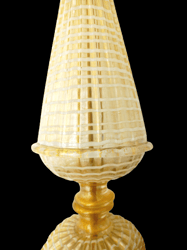 murano barovier & toso lamp murano glass gold with certificate authenticity venetian glass made in italy high cm 63 tabl