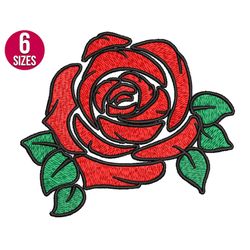 rose flower embroidery design, machine embroidery file, machine embroidery pattern, instant download