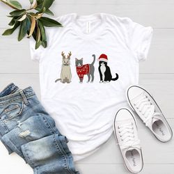 christmas shirt png, christmas cat shirt png, meowy christmas shirt png, cat lover gift, cat shirt png, christmas gift f