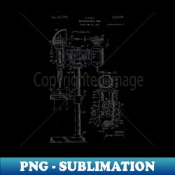 drill press patent black - high-resolution png sublimation file - perfect for personalization