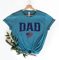 dad shirt png with american flag, american dad shirt png, cute gift for dad, gift for american father, gift for fathers