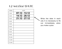 12 week, planner, printable, list, page, a4/a5,download, pdf