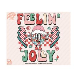 feelin jolly png, christmas png, funny christmas png, retro christmas png, png sublimation, holiday svg, christmas shirt svg, trendy png