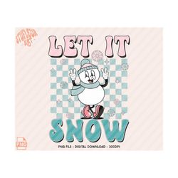 let it snow png, christmas png, santa png, snowman png, snowman face svg, christmas clip art, retro christmas png, png sublimation, trendy