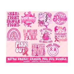 in october we wear pink svg, breast cancer svg bundle, breast cancer awareness svg, pink ribbon svg, fight cancer svg, cancer cut files