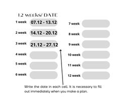 12 week, planner, printable, list, page, a4/a5,download, pdf