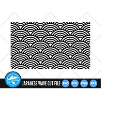 japanese wave pattern svg files | seamless scallop pattern cut files | wave pattern svg vector files | circle pattern ve