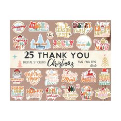 merry christmas thank you digital stickers svg png | christmas small business thank you svg | packaging stickers | made