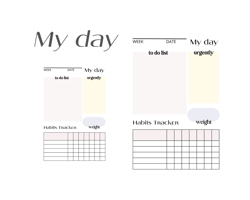 my day, to do list, goals, 12 week, planner 12 week.printable, list, page, a4/a5,download, pdf, templates
