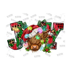 joy cow, joy christmas, christmas highland cow png, farm animals png,christmas png, christmas png, cow png, sublimation