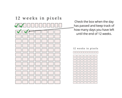 12 weeks in pixels, pixels, planner 12 week.printable, list, page, a4/a5,download, pdf, templates