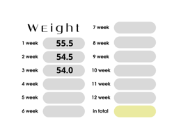 weight 12 weeks planner 12 week.printable, list, page, a4/a5,download, pdf, templates