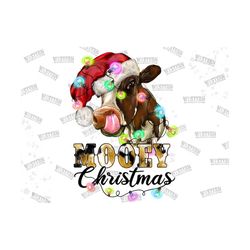 mooey christmas cow png sublimation design, christmas holstein png, merry christmas png, western christmas cow png, digi