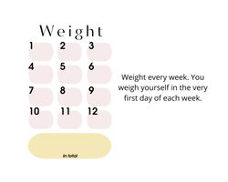 weight 12 weeks planner 12 week.printable, list, page, a4/a5,download, pdf, templates