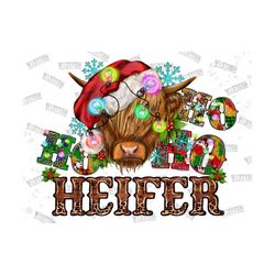 ho ho heifer png, christmas png, merry christmas png, cow png, christmas design, sublimation design,digital download, we