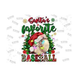 santa's favorite baseball png sublimation design download, christmas png, christmas baseball png, sublimate designs down