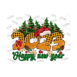 2023 happy new year png, christmas png,happy new year png,snowflake png,christmas hat png,christmas tree,digital downloa