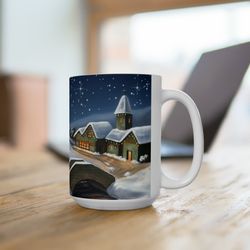 Extra Large 15oz Winter Retreat Cocoa Mug Your Perfect Fireside Companion