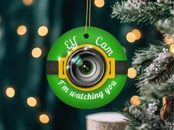 elf cam ornament, kids christmas ornament, elf cam