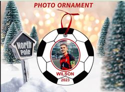 custom with photos player ornament, gifts for soccer player soccer lovers, custom photo ball ornament