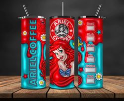 3d cartoon tumbler, cartoon princess, stitch starbucks 20oz tumbler png 115