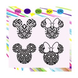 mickey mouse mandala, mickey head, minnie bow, minnie head, disney svg, mickey mouse head, mickey mandala svg,trending s