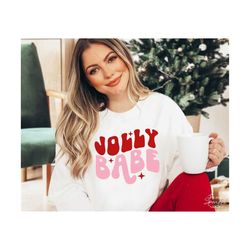 Jolly Babe Svg, Png, Holly Jolly Babe Svg, Christmas Svg, Holly Jolly Svg, Holly Jolly Merry Bright Svg, Christmas Shirt Svg