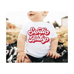 Santa Baby SVG, PNG, Christmas Svg, Christmas Shirt Svg, Retro Christmas Svg, Santa Svg, Retro Santa Baby Svg