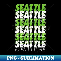 seattle - echo graphic - creative sublimation png download - fashionable and fearless