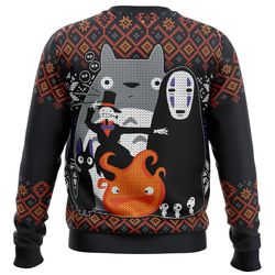 ghibli miyazaki all over print hoodie 3d zip hoodie 3d ugly christmas sweater 3d fleece hoodie