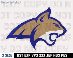 montana state bobcats embroidery designs, ncaa machine embroidery design, machine embroidery pattern