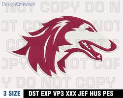 southern illinois salukis embroidery designs, ncaa machine embroidery design, machine embroidery pattern